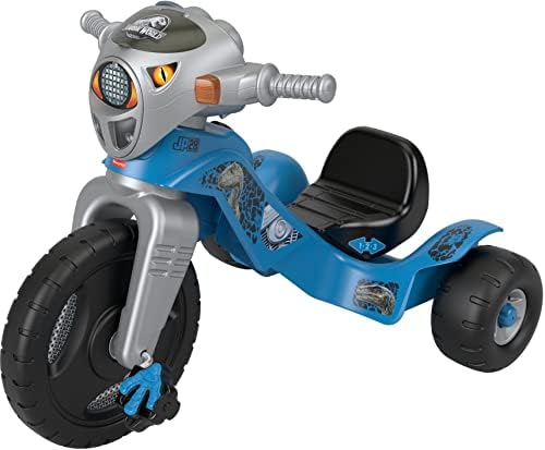Fisher-Price Toddler Tricycle Jurassic World Lights & Sounds Trike, Dinosaur…