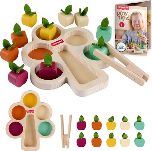 Fisher-Price Wood Montessori Sorting Tree Learning Activity, Ages 3+ Years