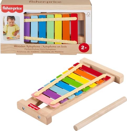 Fisher-Price Wood Toddler Toy Xylophone, Wooden Musical Instrument for…